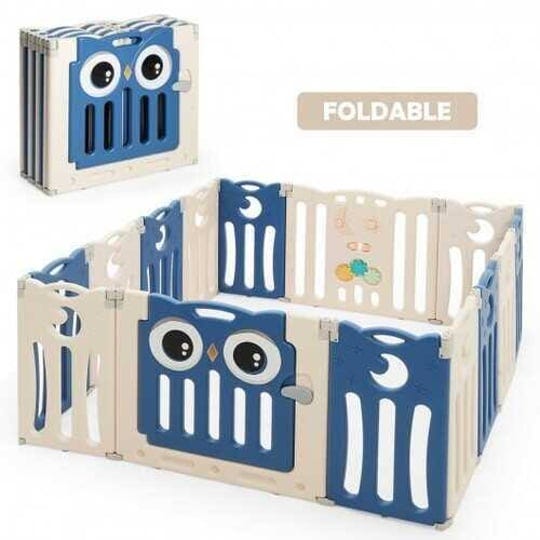 14-panel-baby-playpen-kids-activity-center-foldable-play-yard-with-lock-door-blue-1