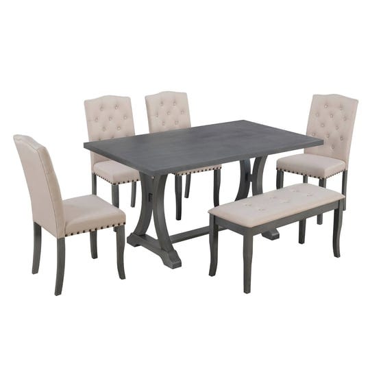 clihome-antique-gray-contemporary-modern-dining-room-set-with-rectangular-table-seats-6-rubber-wm-sm-1