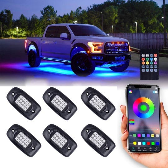 yunight-waterproof-rgb-led-rock-lights-6pcs-neon-underglow-lighting-kit-with-app-wireless-remote-con-1