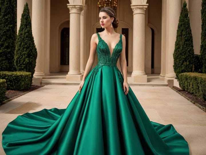 Emerald-Green-Satin-Dress-6