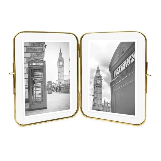 isaac-jacobs-5x7-vintage-style-double-sided-round-edged-brass-glass-metal-floating-picture-frame-wit-1