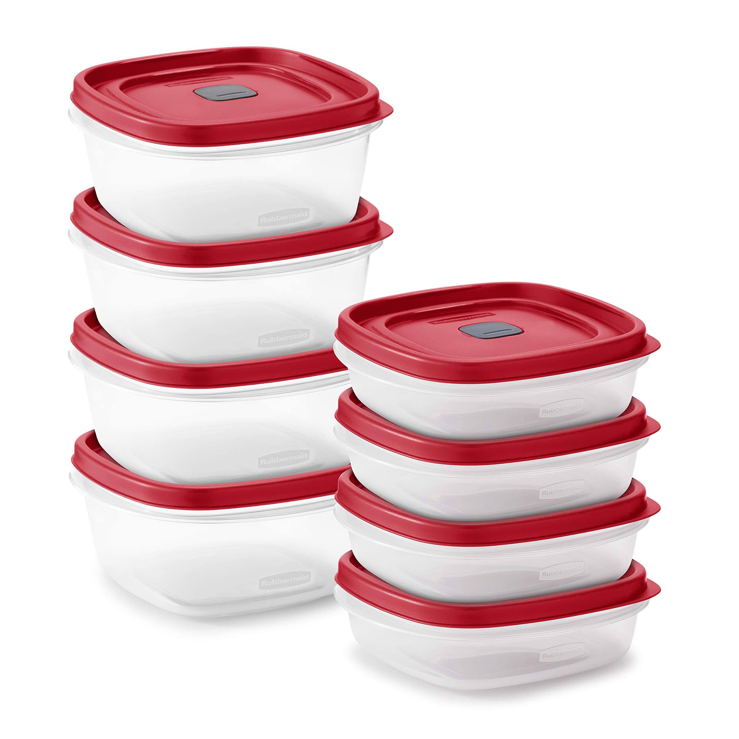 Rubbermaid Easy Find Vented Lids Food Storage Set - Durable and Organized Meal Prep Containers | Image