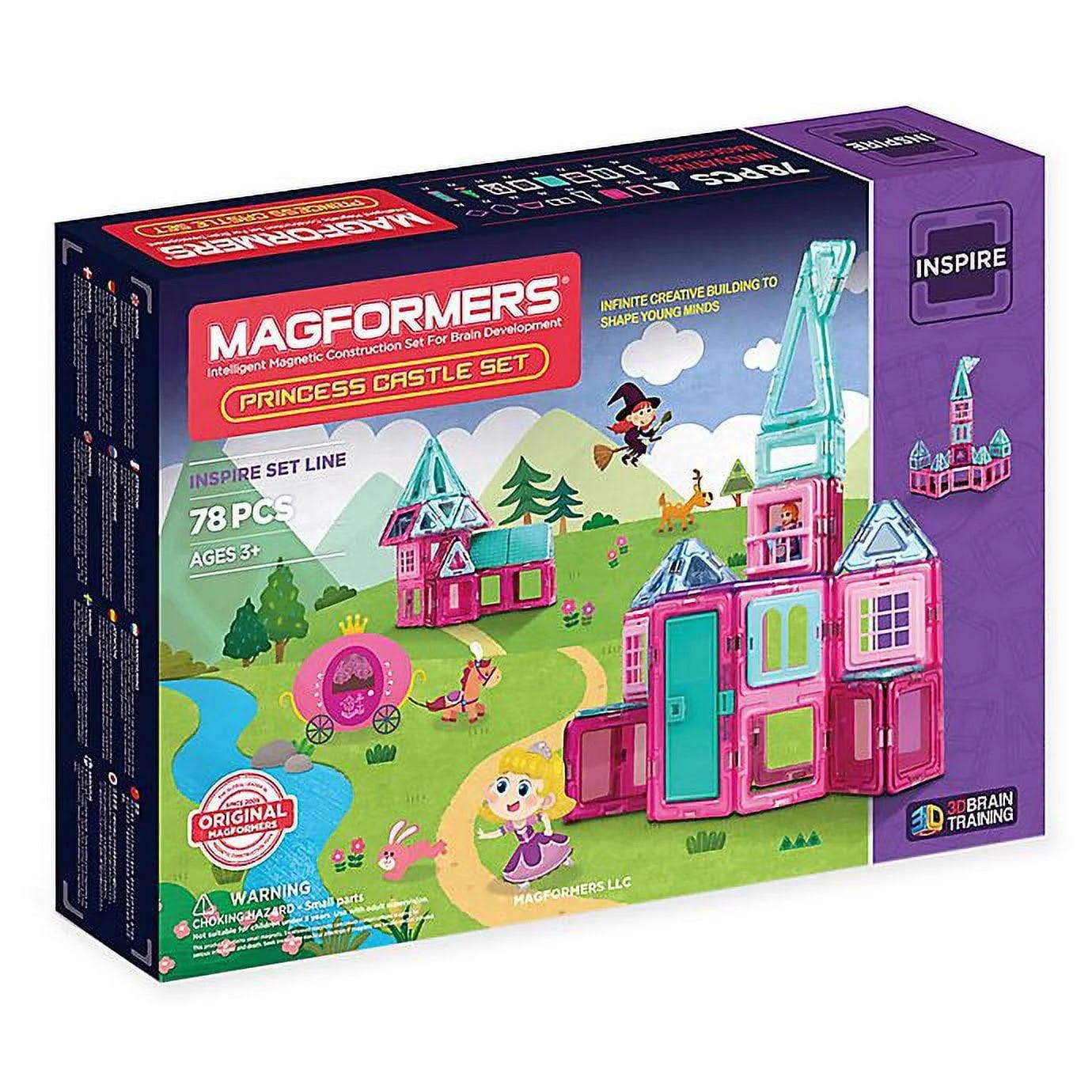 Magformers Princess Castle 78 Piece Set for Ages 3 and Up | Image