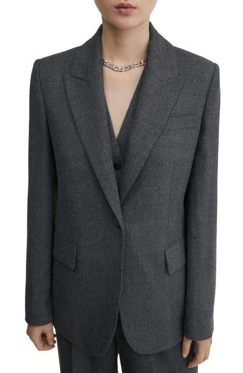 Stylish Heather Grey Blazer for Women | Image