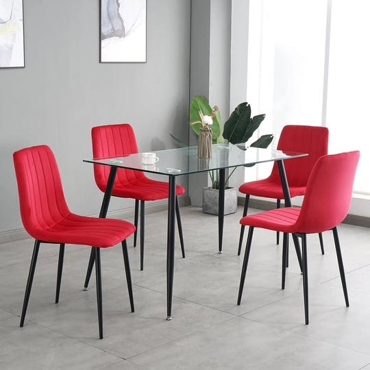 grove-5pc-dining-set-tempered-glass-table-4x-side-chairs-red-1