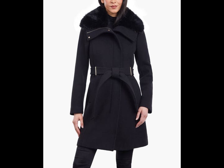 michael-michael-kors-womens-wool-blend-belted-coat-black-size-s-1