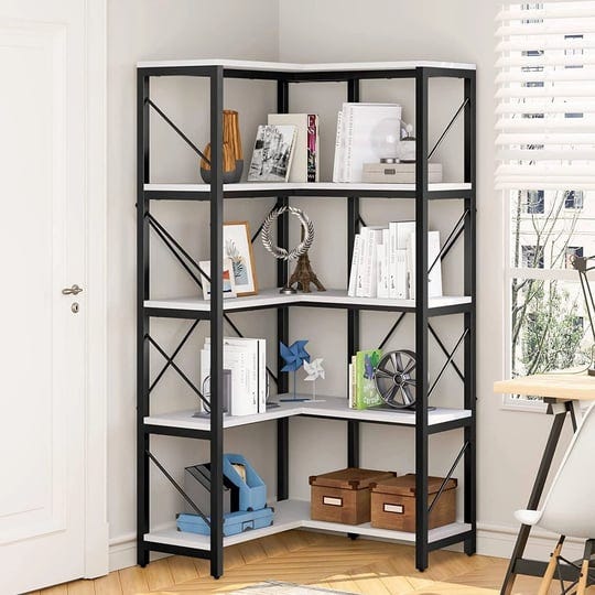 dextrus-5-tier-l-shaped-bookcase-storage-organizer-tall-corner-bookshelf-open-display-freestanding-s-1