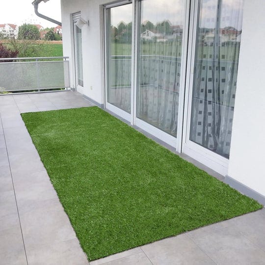 ottomanson-evergreen-collection-waterproof-solid-3x9-indoor-outdoor-3-ft-x-9-ft-green-artificial-gra-1