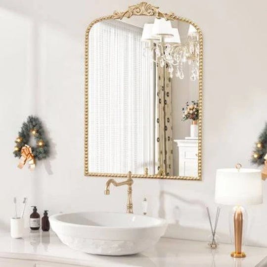 tbkley-arched-wall-mirror-for-bathroom-20-inchx30-inch-metal-beaded-frame-decorative-accent-mirror-b-1