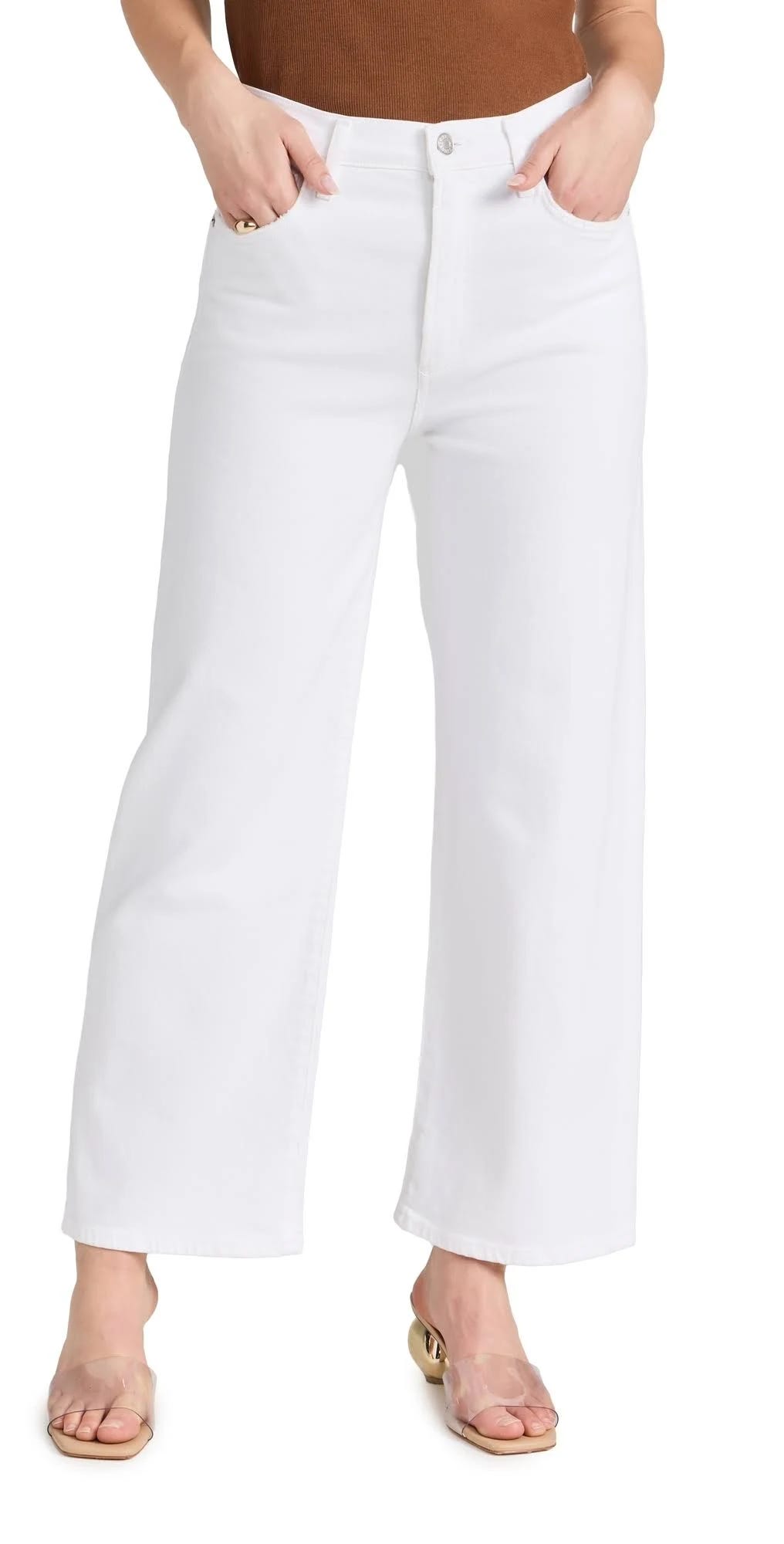 White Crop Wide Leg Jeans from Nordstrom | Image