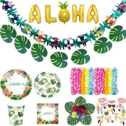 Hawaiian Turtle Leaf Luau Party Supplies | Image
