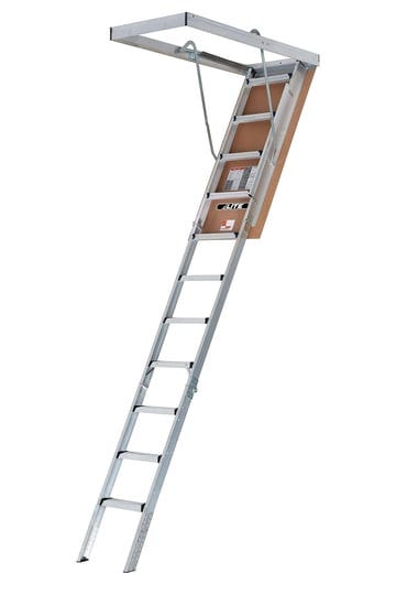 lite-10-foot-aluminium-attic-ladder-56-w-x-22-5-h-375-pound-load-capacity-type-iaa-ap2240ms-1