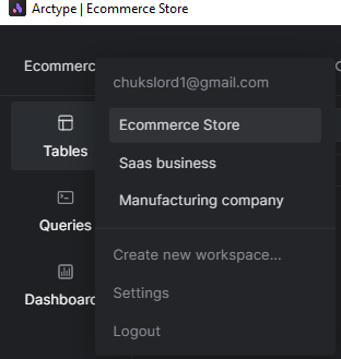 ​How to manage multiple client projects in Arctype using workspaces and permissions