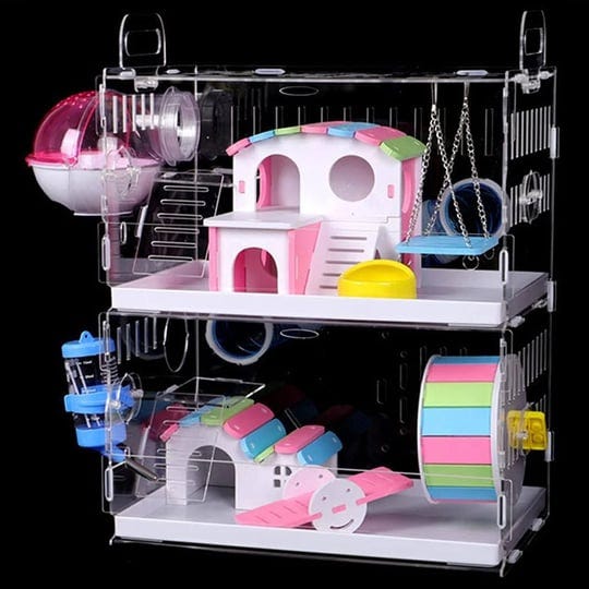 duvindd-hamster-cages-with-crossover-tubes-tunnels-large-hamster-cage-habitats-gerbil-house-transpar-1