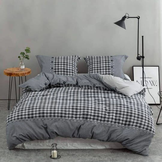 simpleopulence-100-cotton-flannel-duvet-cover-set-black-and-white-buffalo-check-2-piece-bedding-set--1