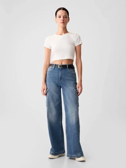 womens-high-rise-stride-wide-leg-cargo-jeans-by-gap-medium-wash-tall-size-27-1