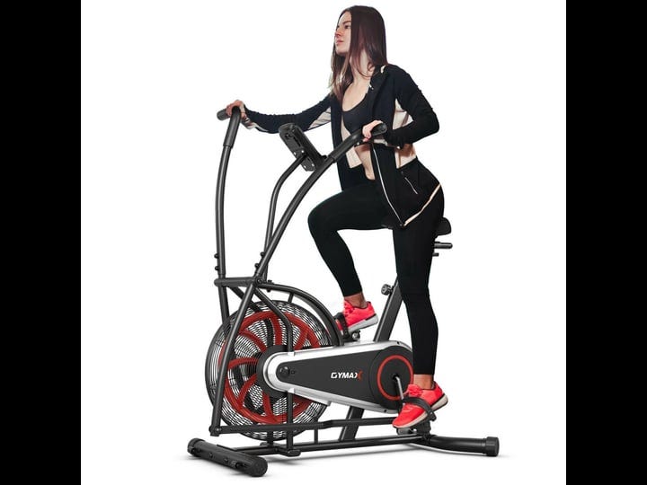 costway-unlimited-resistance-airdyne-bike-fan-exercise-bike-with-clear-lcd-display-1