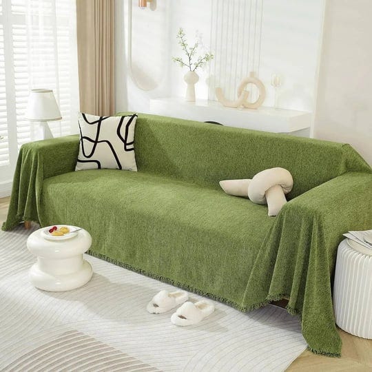 box-simple-shaped-green-couch-cover-chenille-durable-sofa-cover-ebern-designs-size-queen-1