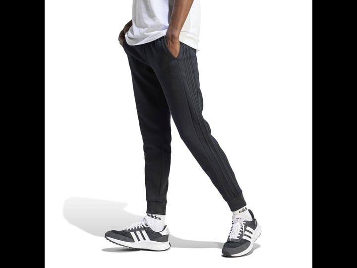 adidas-mens-essentials-fleece-3-stripes-tapered-cuff-pants-black-2xl-1