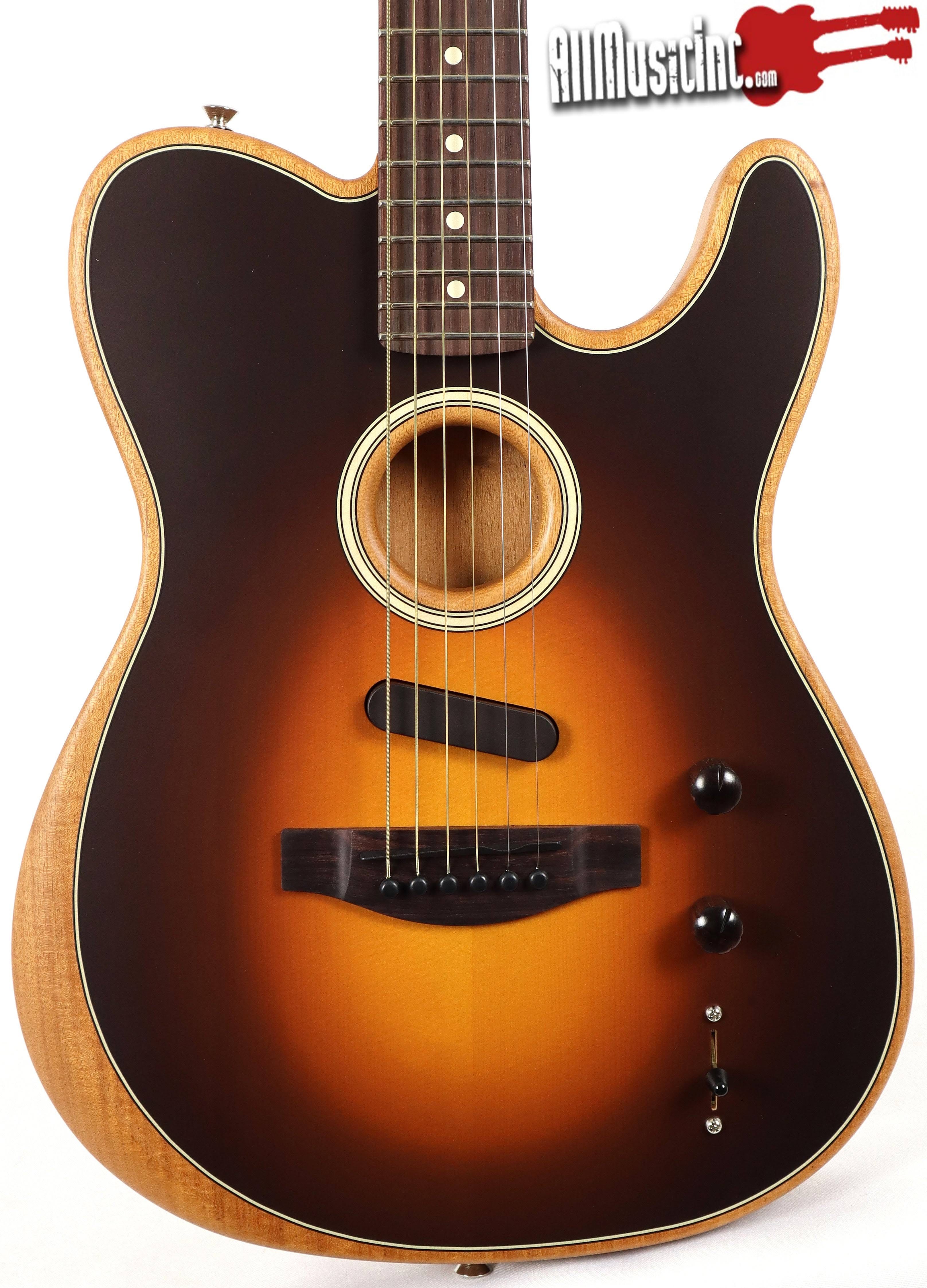 New Fender Acoustasonic Player Telecaster Shadow Burst Acoustic-Electric Guitar | Image
