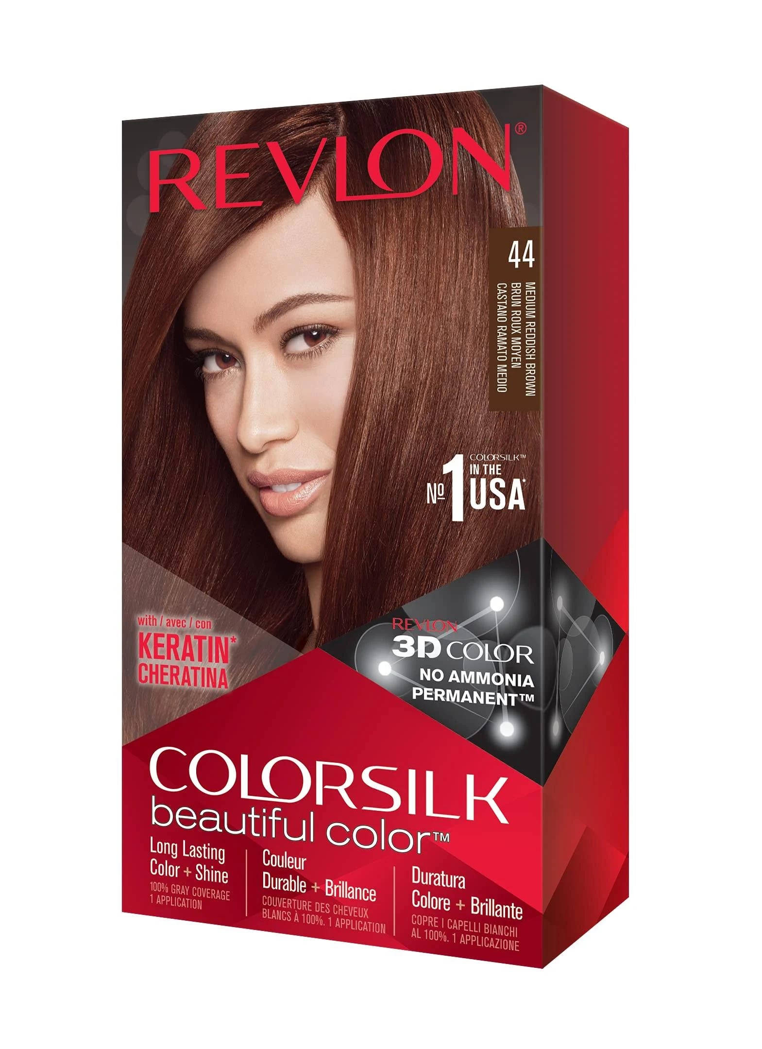 Revlon ColorSilk Permanent Hair Dye: Chestnut Brown for Vibrant Color and Shine | Image