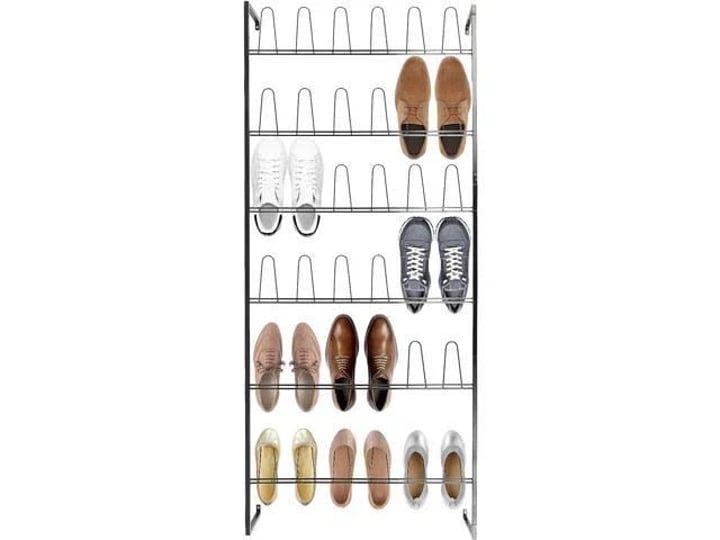 mygift-black-metal-shoe-organizer-for-entryway-wall-mounted-shoe-rack-for-closet-with-36-hooks-holds-1