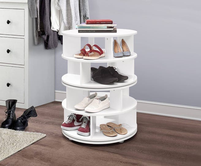 kb-designs-revolving-16-pair-shoe-rack-storage-organizer-white-1