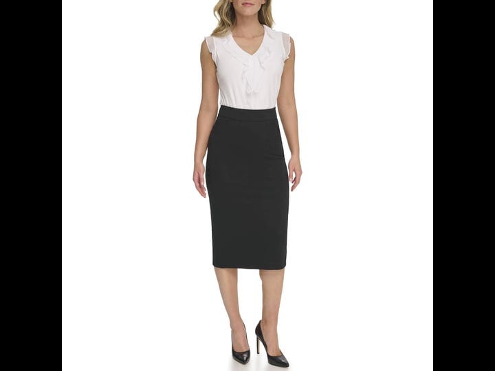 tommy-hilfiger-womens-midi-pencil-skirt-black-size-9