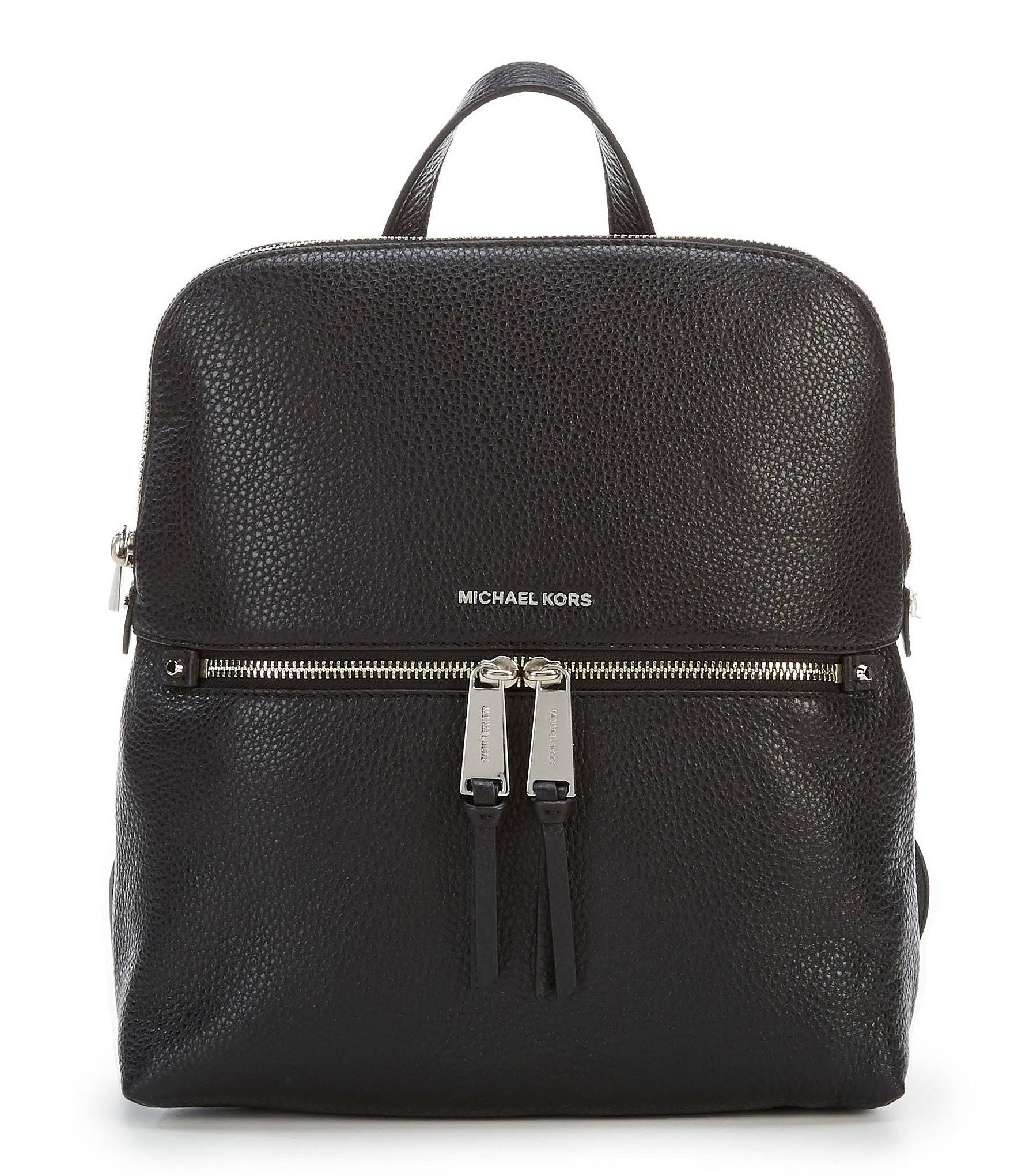Michael Kors Rhea Medium Slim Backpack - Stylish and Functional Leather Bag | Image