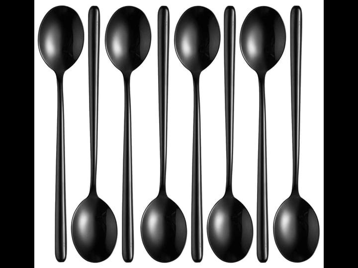 ouliget-steel-black-soup-spoon-long-handled-great-circle-spoonskorean-long-handle-soup-spoon8-pieces-1