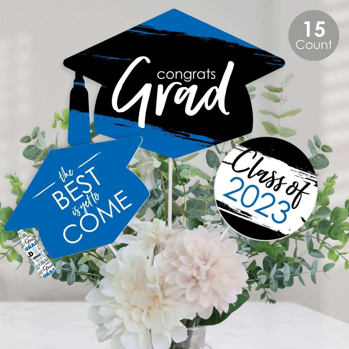 Blue Grad - Best Is Yet to Come Graduation Party Centerpieces Set | Image