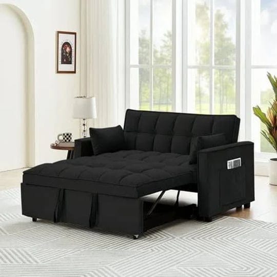 zechuan-convertible-sofa-bed-with-pull-out-bed-55-inch-tufted-velvet-loveseat-sleeper-sofa-black-siz-1