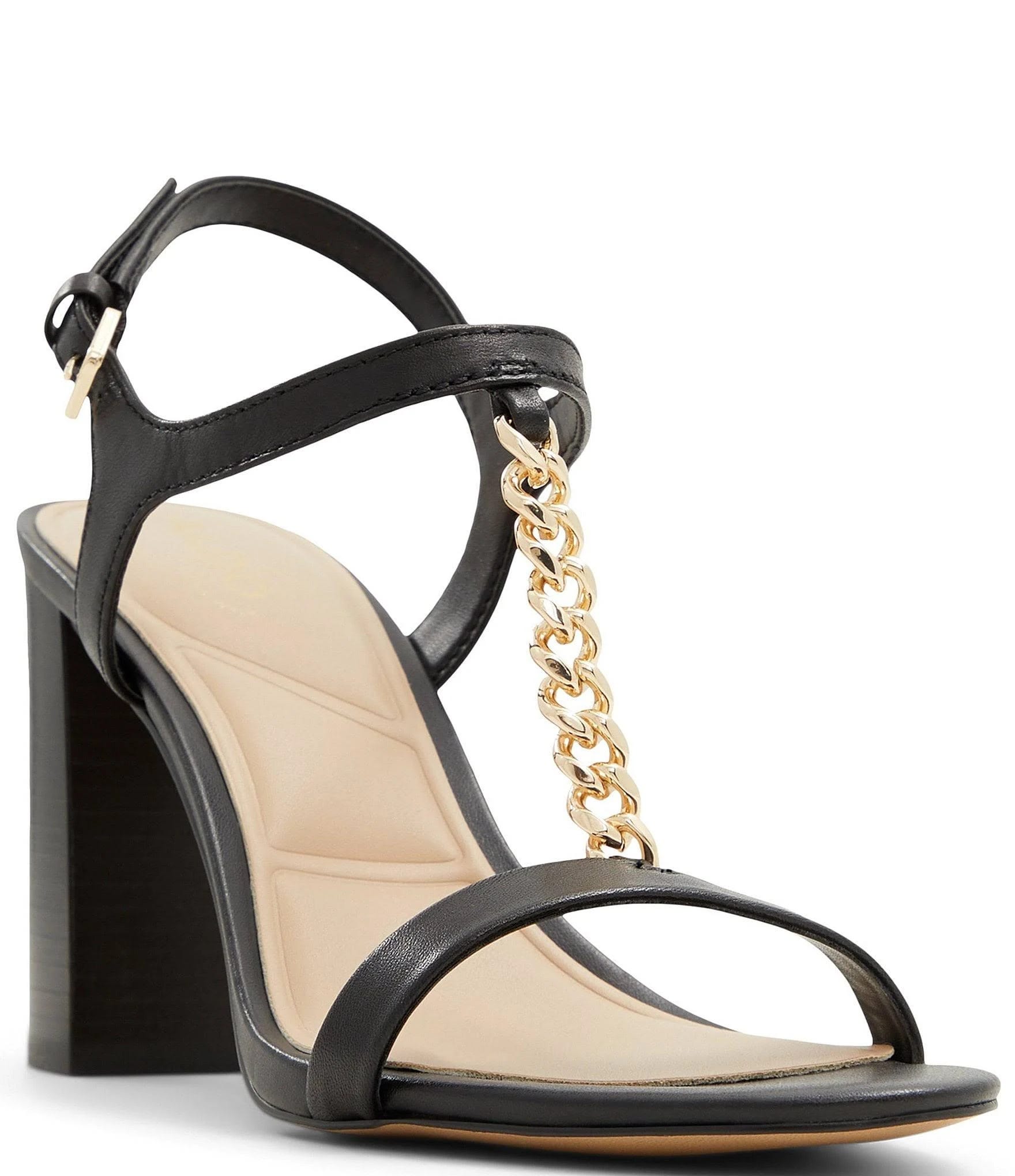 Sophisticated Strap Black Heel Sandals by Aldo | Image