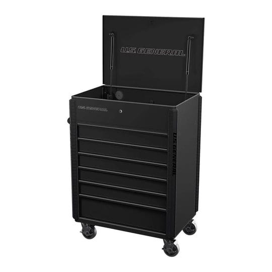 u-s-general-34-in-x-23-in-6-drawer-full-bank-service-cart-black-1