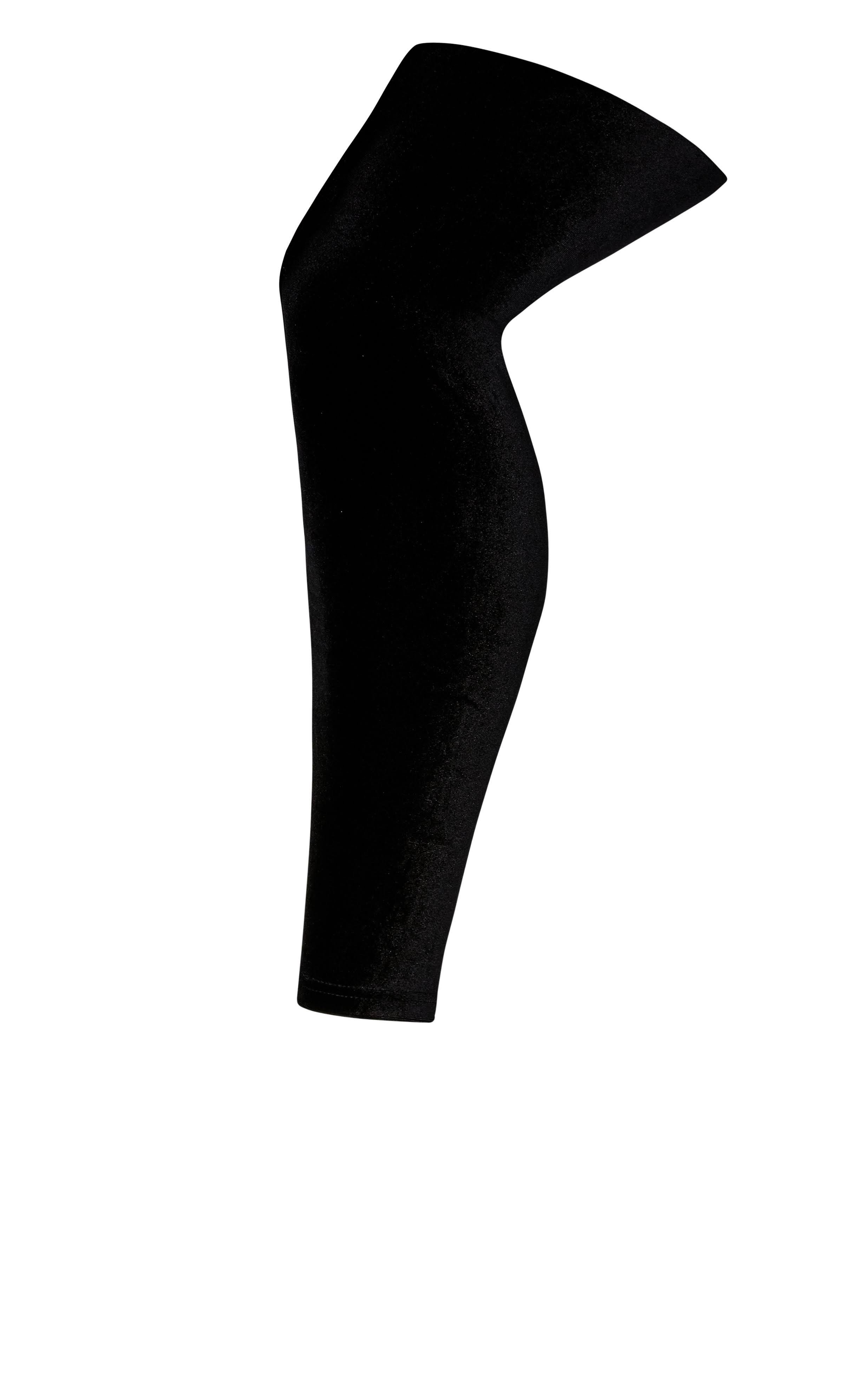 Comfortable Plus Size Velvet Leggings for Women - Black | Image