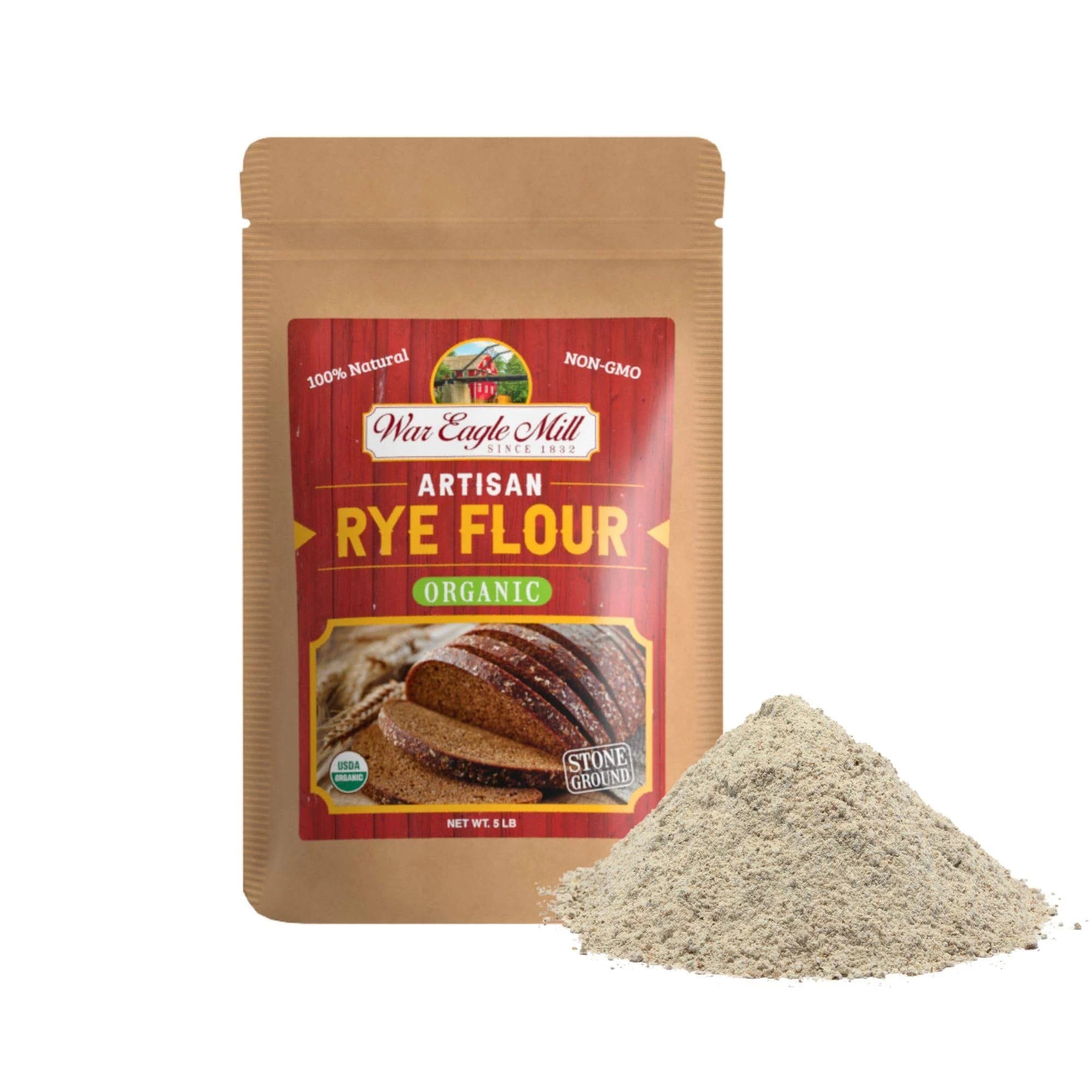 Organic & Non-GMO Rye Flour for Baking - 5 lbs. | Image