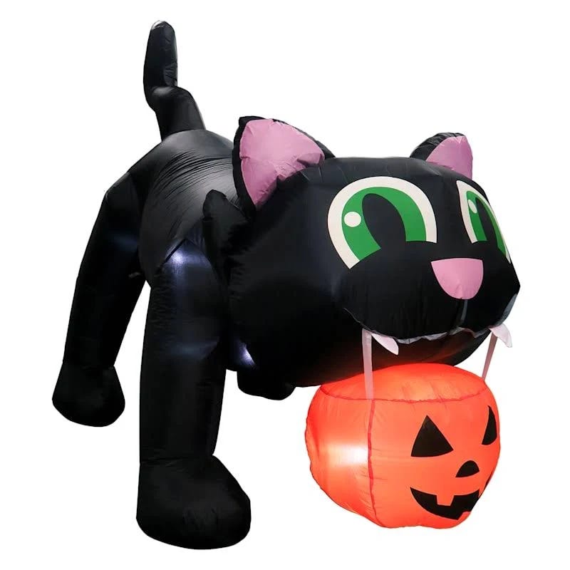 Black Cat Pumpkin Inflatable Decorations | Image