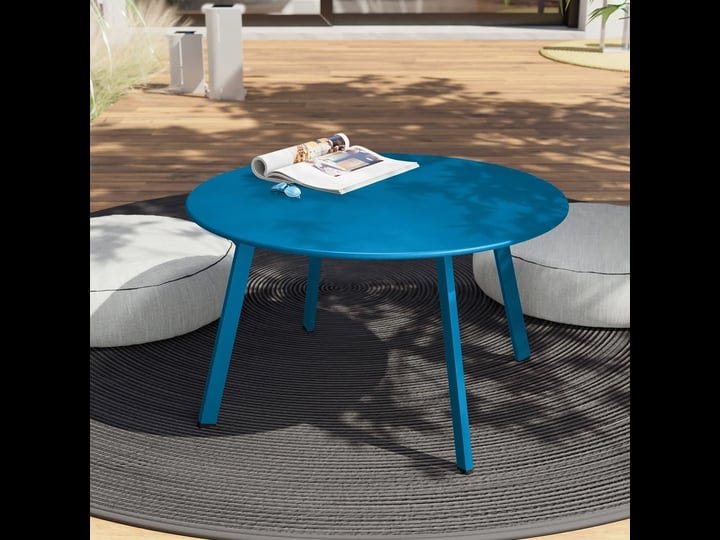deswan-peacock-blue-round-steel-outdoor-coffee-table-1