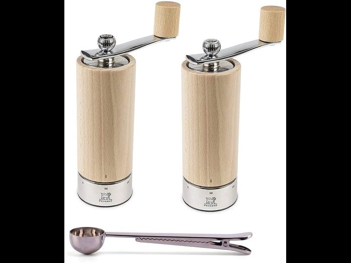 peugeot-isen-uselect-salt-pepper-mills-gift-set-18cm-7in-natural-with-stainless-steel-spice-scoop-cl-1
