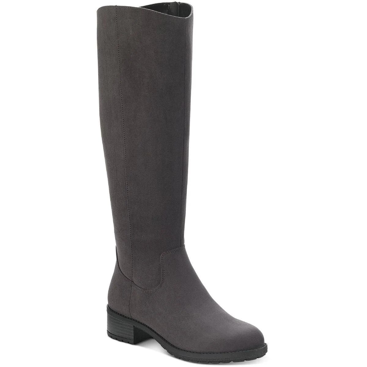 Stylish Faux Leather Grey Boots for Women | Image