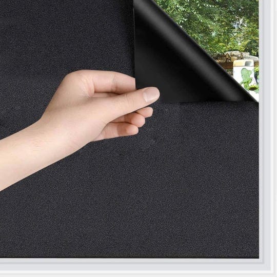 static-cling-total-blackout-privacy-window-film-cover-100-light-blocking-no-glue-black-window-tint-f-1