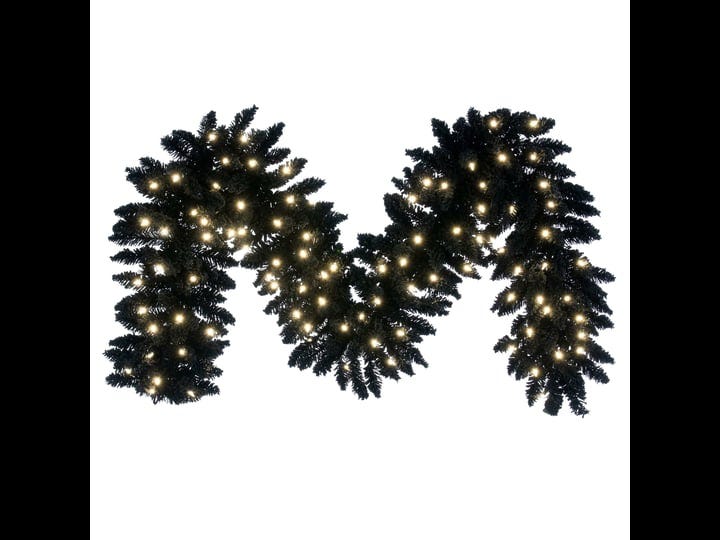 vickerman-9-ft-x-14-in-flocked-fir-duralit-100-warm-white-artificial-garland-black-1