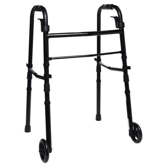 equate-black-folding-walker-with-wheels-1