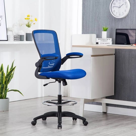 homestock-blue-high-desk-ergonomic-drafting-tall-office-chair-for-standing-desk-with-flip-up-arms-br-1