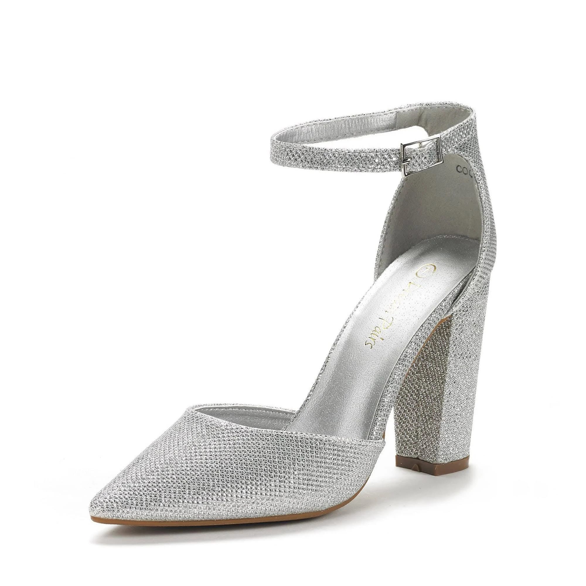 Chic Coco Block Heel Pump with Adjustable Strap and Padded Insole | Image