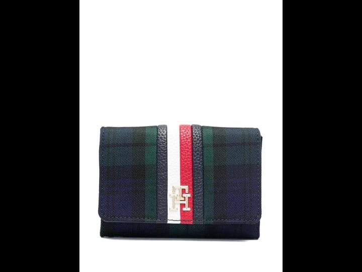 tommy-hilfiger-check-pattern-fold-over-purse-blue-1