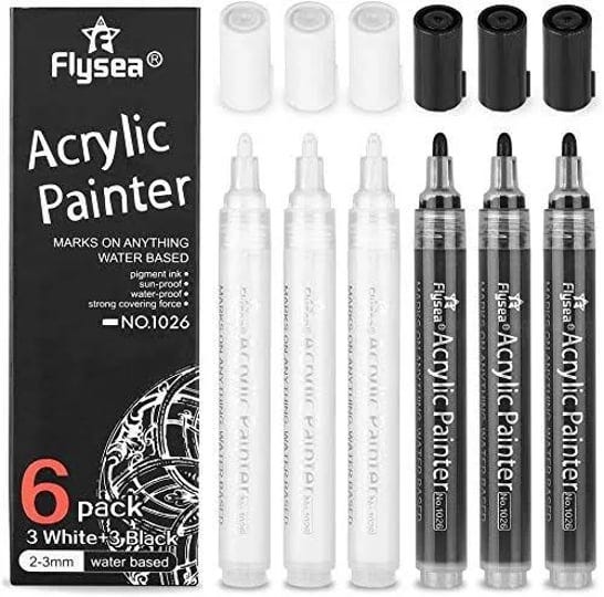 nawod-black-paint-pens-6-pack-acrylic-black-white-permanent-markers-acrylic-paint-pens-for-rock-pain-1