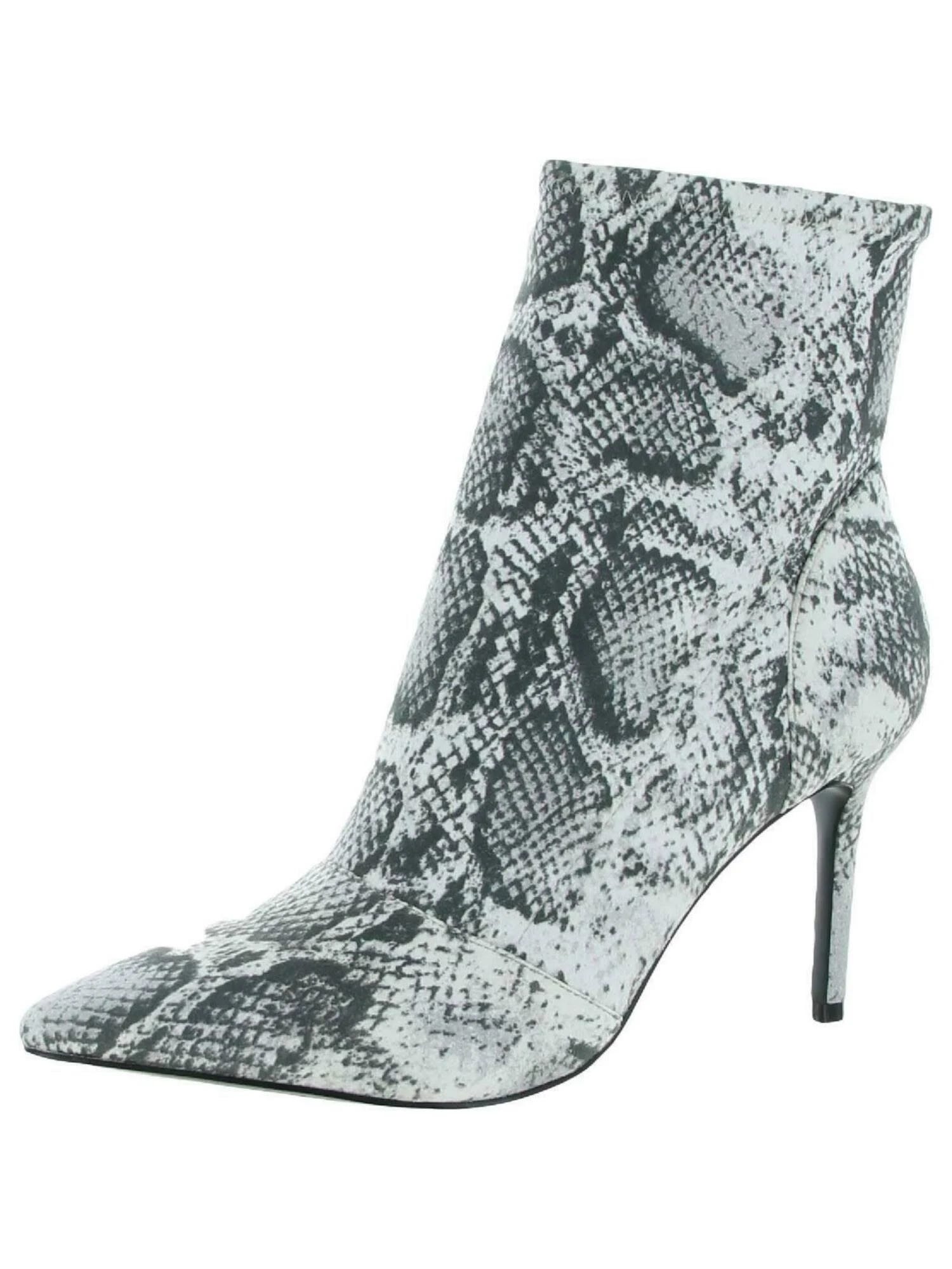 Stylish Grey Snake Print Sock Boots | Image