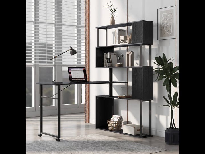 merax-black-l-shaped-corner-desk-with-shelves-and-storage-rotating-5-tier-bookcase-multi-functional--1