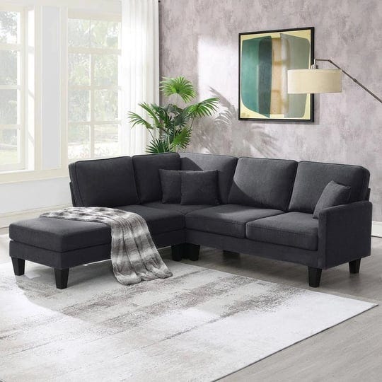 90-in-w-l-shaped-terrycloth-fabric-minimalist-sectional-sofa-in-gray-with-3-pillows-1